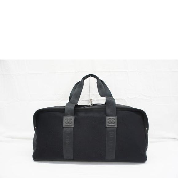 Chanel Bag Line Black Boston Nylon Sports - Picture 1 of 9
